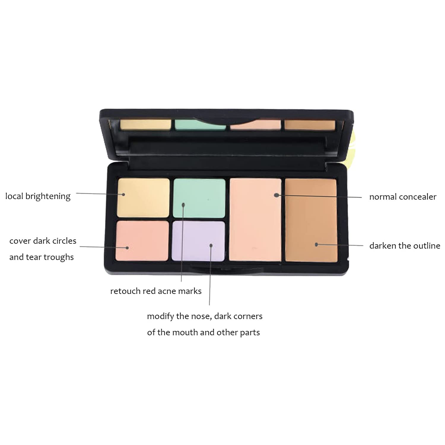 Eakroo palette swatches demonstrate the versatile shade range for contour and color correction.