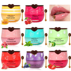 Eakroo bee lip balm honey pot strawberry offers overnight hydration for smoother lips.