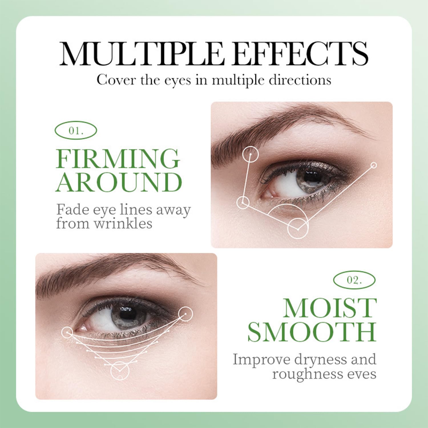 Eakroo hydrating eye patches delivering long-lasting moisture around the eye area.