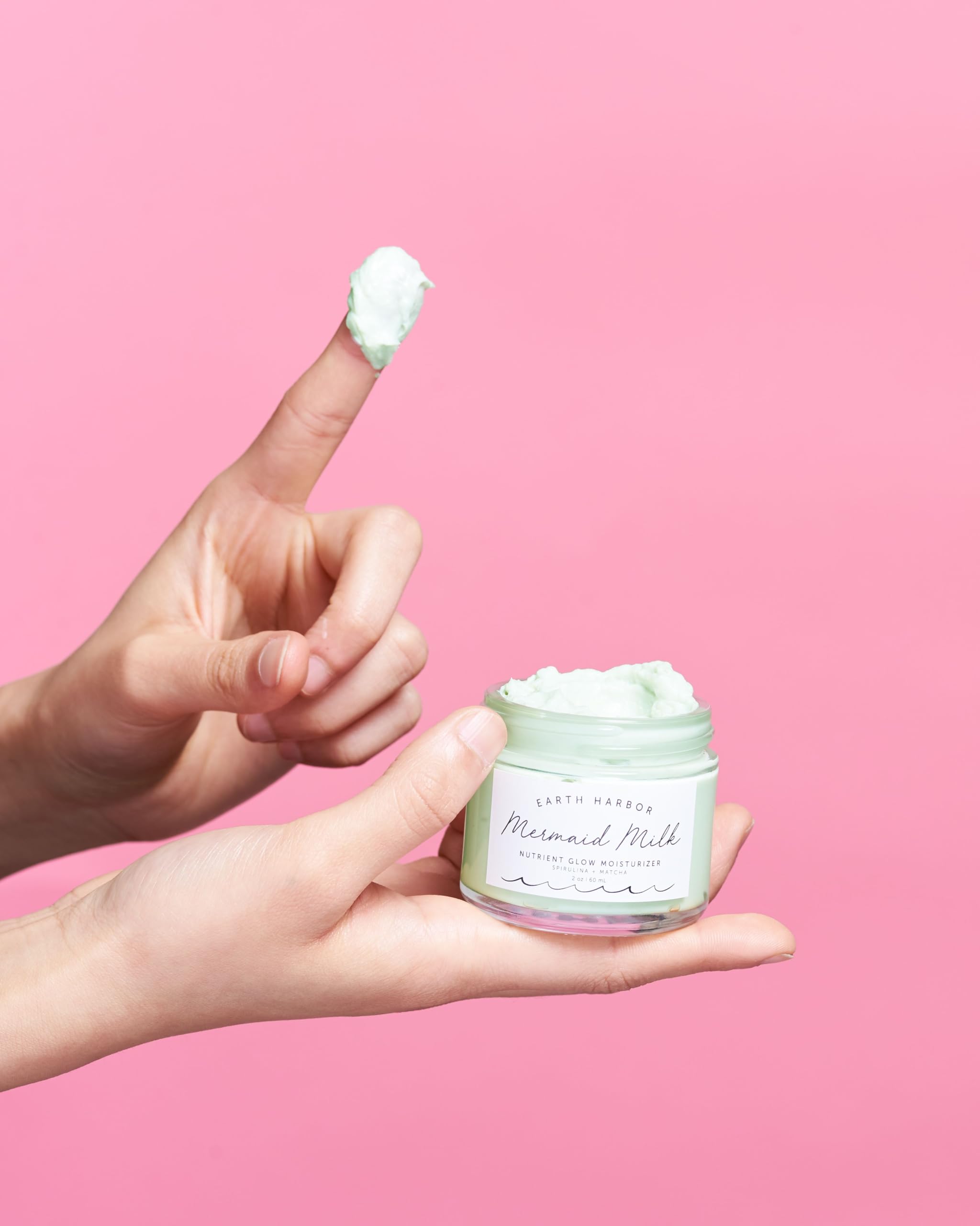 Earth Harbor Mermaid Milk lifestyle-on-dresser suggests daily ritual for hydration