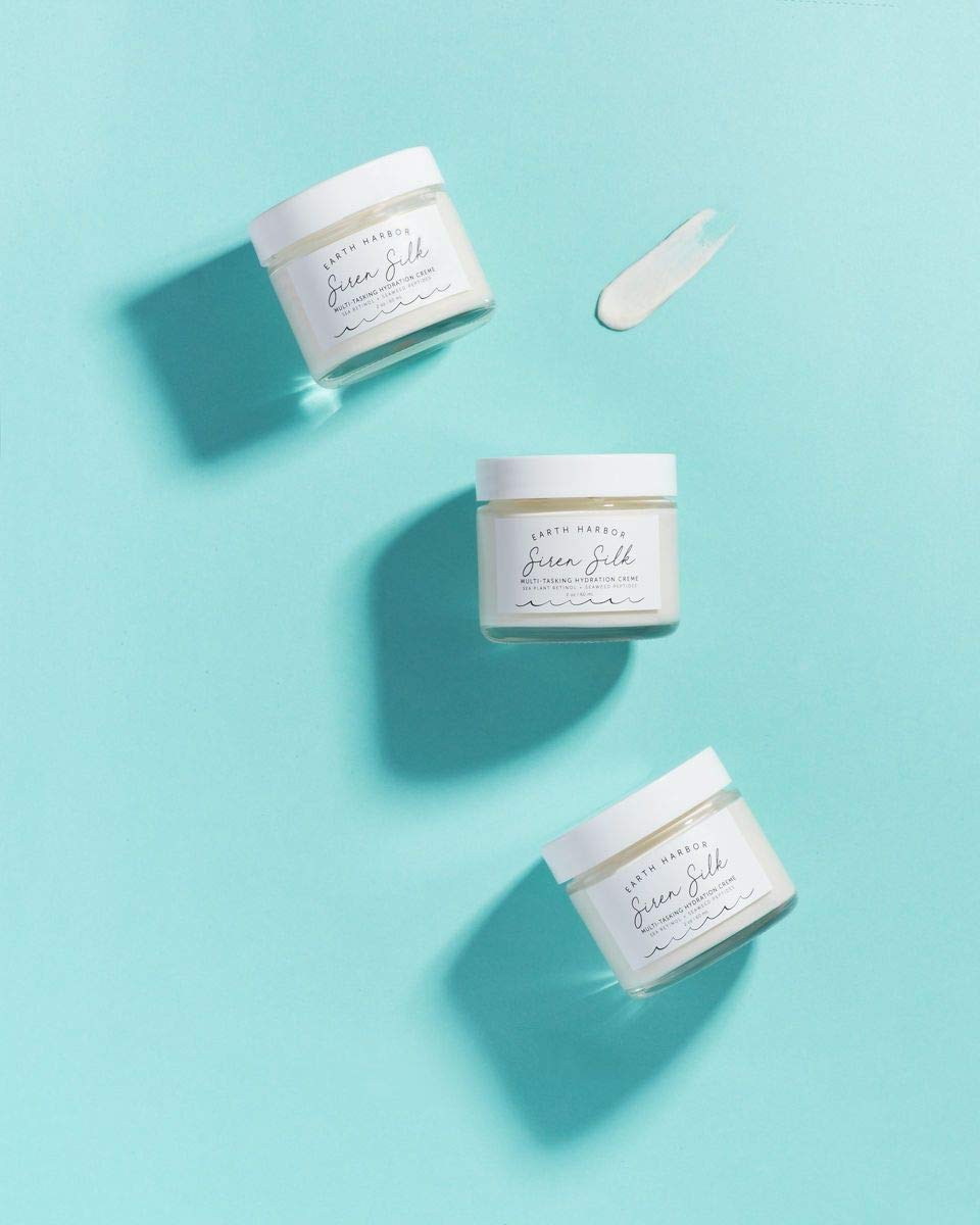 Earth Harbor SIREN SILK packaging showcases eco-friendly, ethical skincare standards.