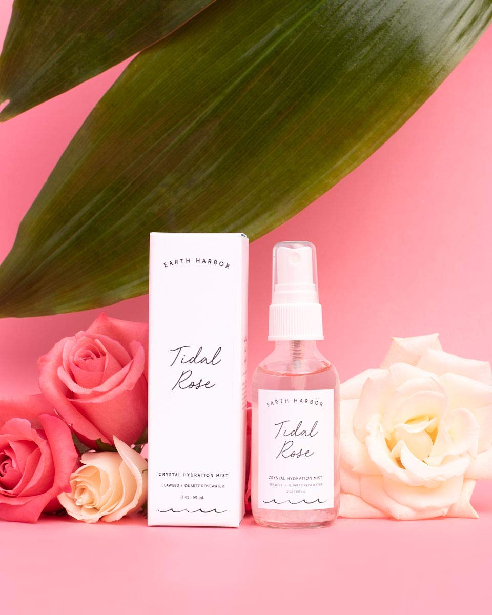 Earth Harbor Tidal Rose Crystal Toner seaweed infusion supports moisture balance