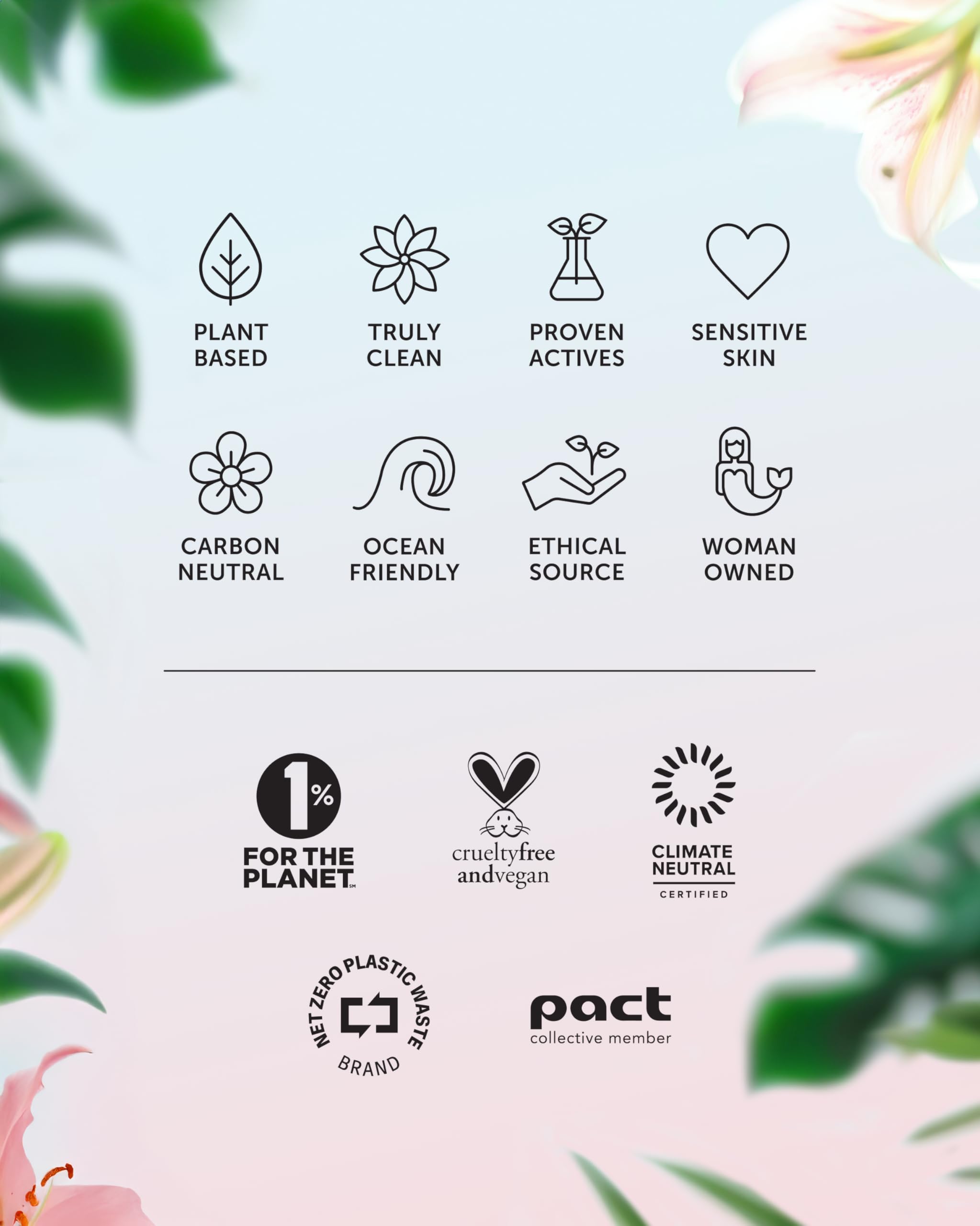 Earth Harbor Tidal Rose Crystal Toner sustainable packaging highlights planet-friendly care