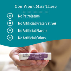 Earth Mama Lip Balm Lavender Meringue packaging shown for attractive gifting and travel use
