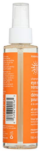 Earth Science makeup remover eye chamomile green tea 4oz bottle ready for daily use.