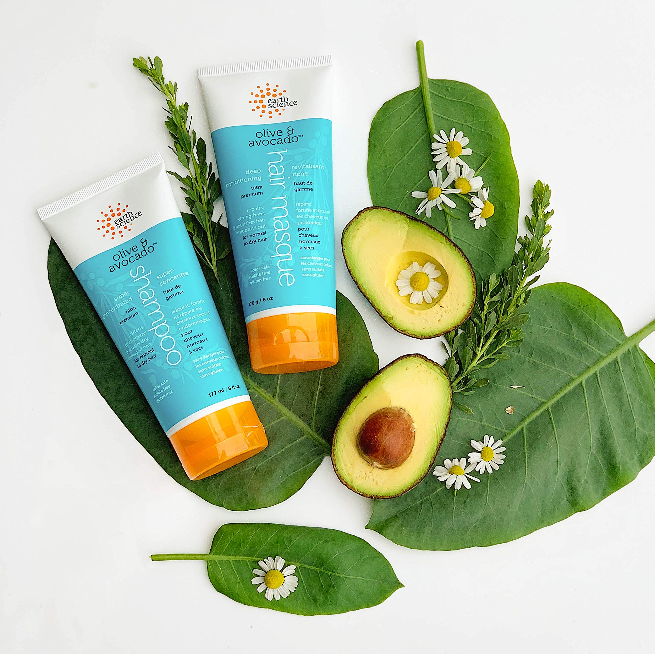 Earth Science 2pk packaging highlighting vegan, cruelty-free, gluten-free attributes.