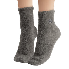 Earth Therapeutics Aloe Socks fabric texture closeup shows plush fleece and Aloe infusion.