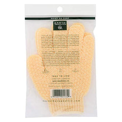 Earth Therapeutics Exfoliating Hydro Gloves wet-use demonstrates cleansing with natural fibers.