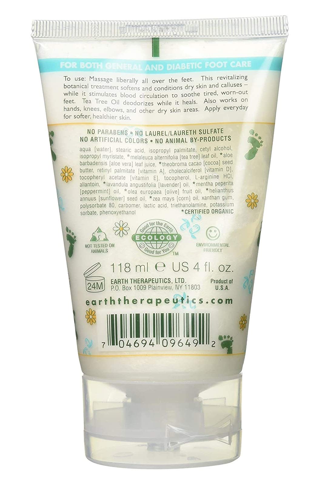 Earth Therapeutics Foot Repair Balm jar texture delivering creamy hydration for dry skin