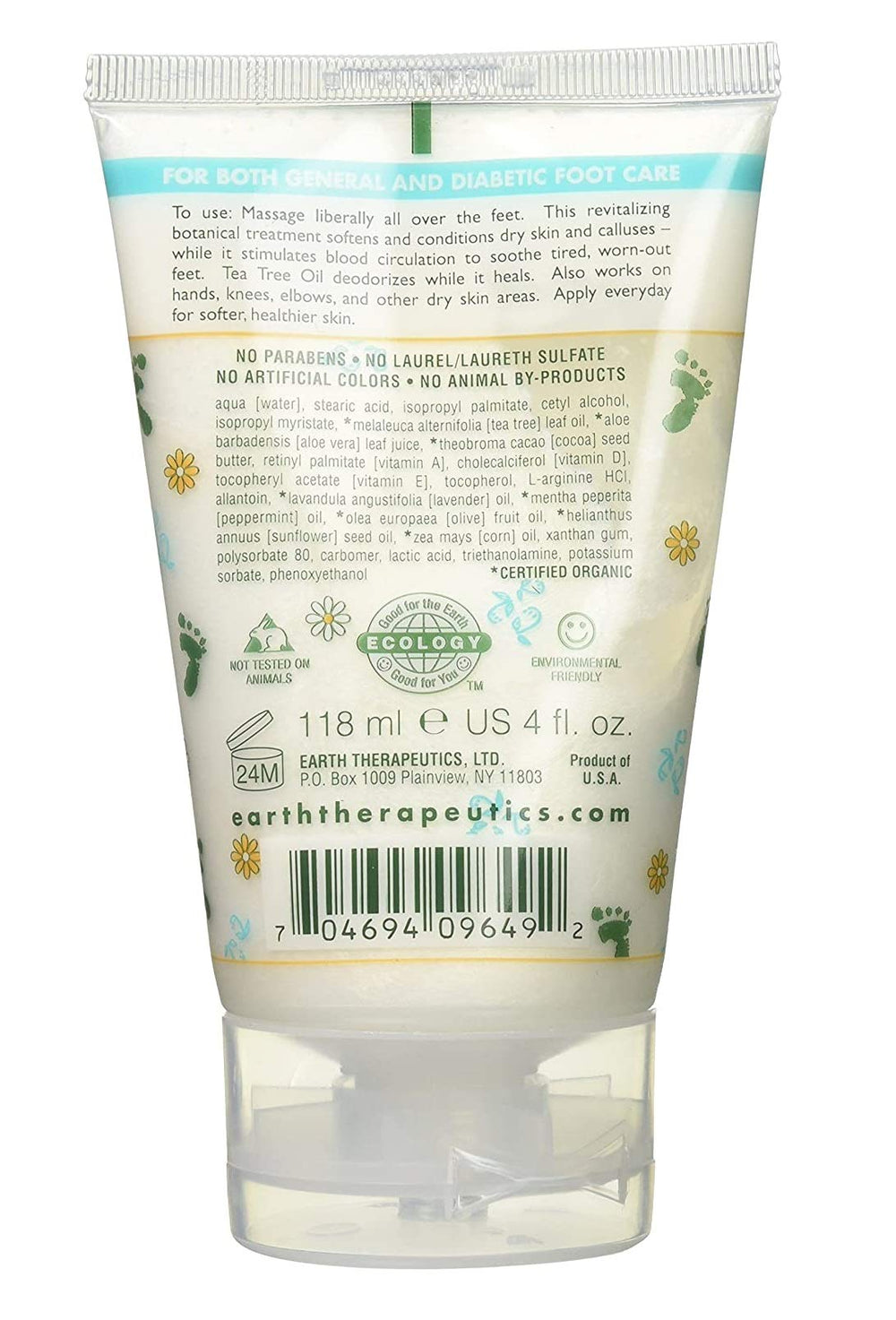 Earth Therapeutics Foot Repair Balm jar texture delivering creamy hydration for dry skin