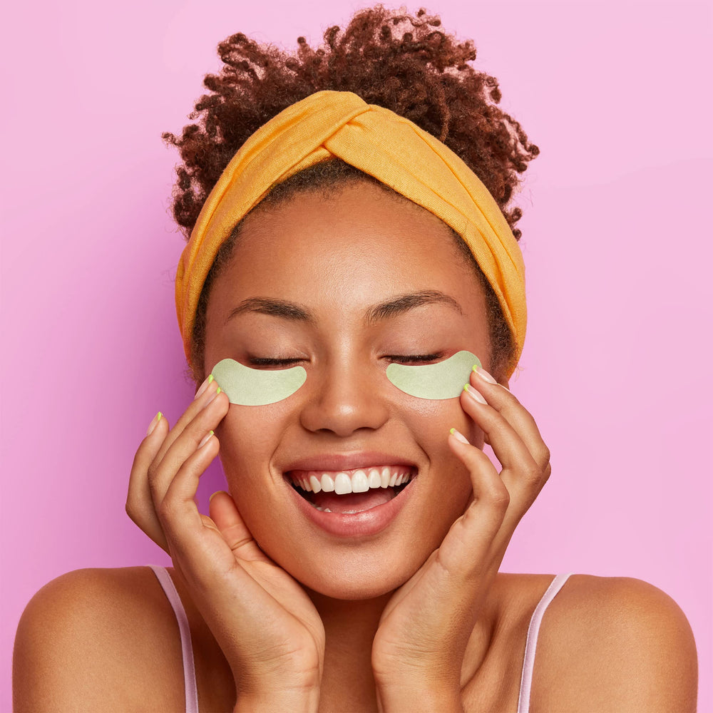 Earth Therapeutics Hydrogel Under-Eye Patch morning routine scene promotes ready-for-day confidence