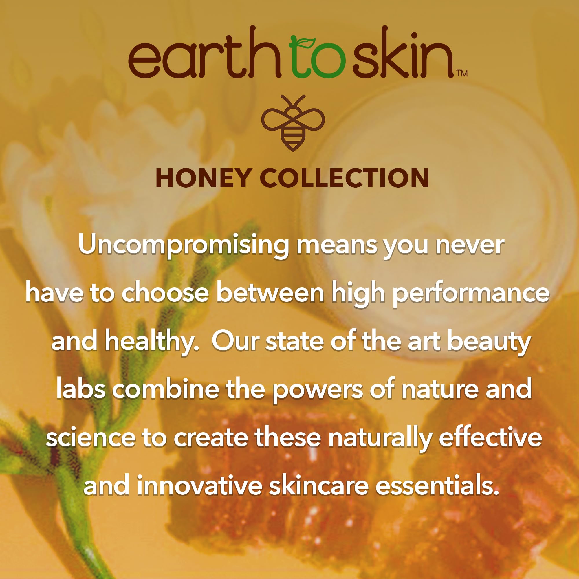 Earth To Skin Honey Manuka on bathroom shelf conveys spa-like daily routine for sensitive skin.