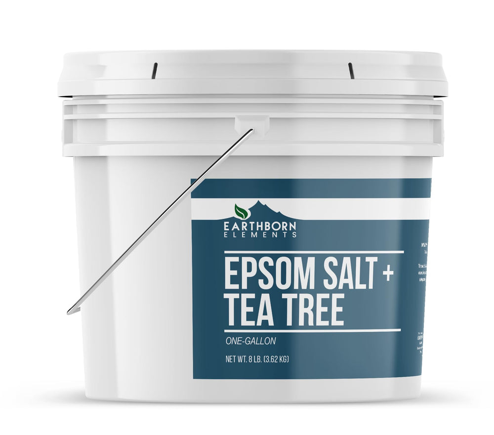 Earthborn Elements Sal Epsom Árbol de Té disolviéndose en agua tibia