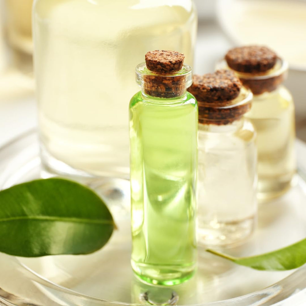 Earthborn Elements Tea Tree Epsom Salt label shows pure, undiluted formula with tea tree aroma.