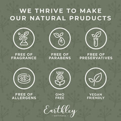 Earthley Wellness magnesium lotion lavender blue-tansy scent inspires a calming aroma.