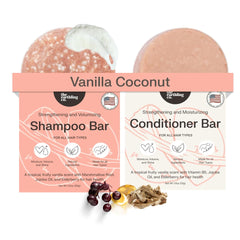 The Earthling Co Shampoo Bar vanilla coconut on display for all hair types