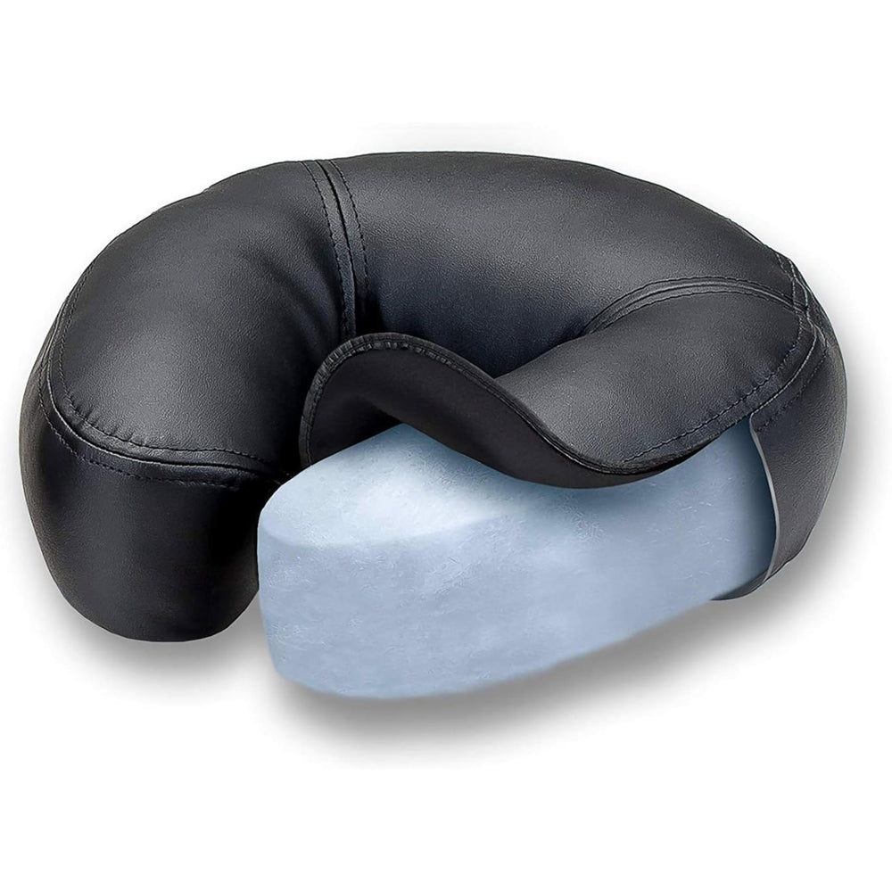 EarthLite easy adjustment headrest facilitates quick, precise client positioning.