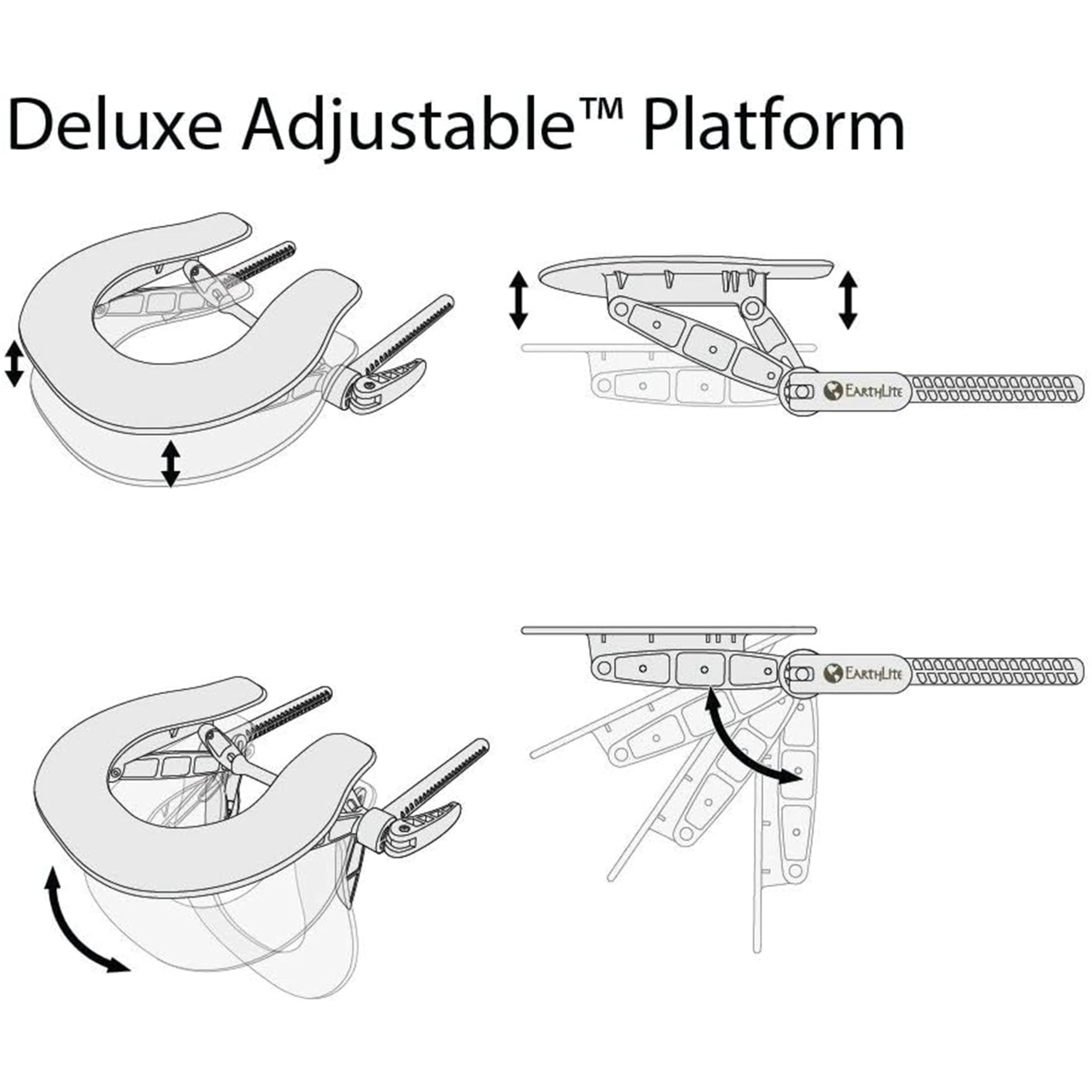 EarthLite reposacabezas deluxe, compatible con salidas de 8 pulgadas en mesas.