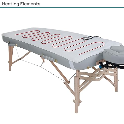 EarthLite warmer fleece pad top view shows plush, full-table coverage.