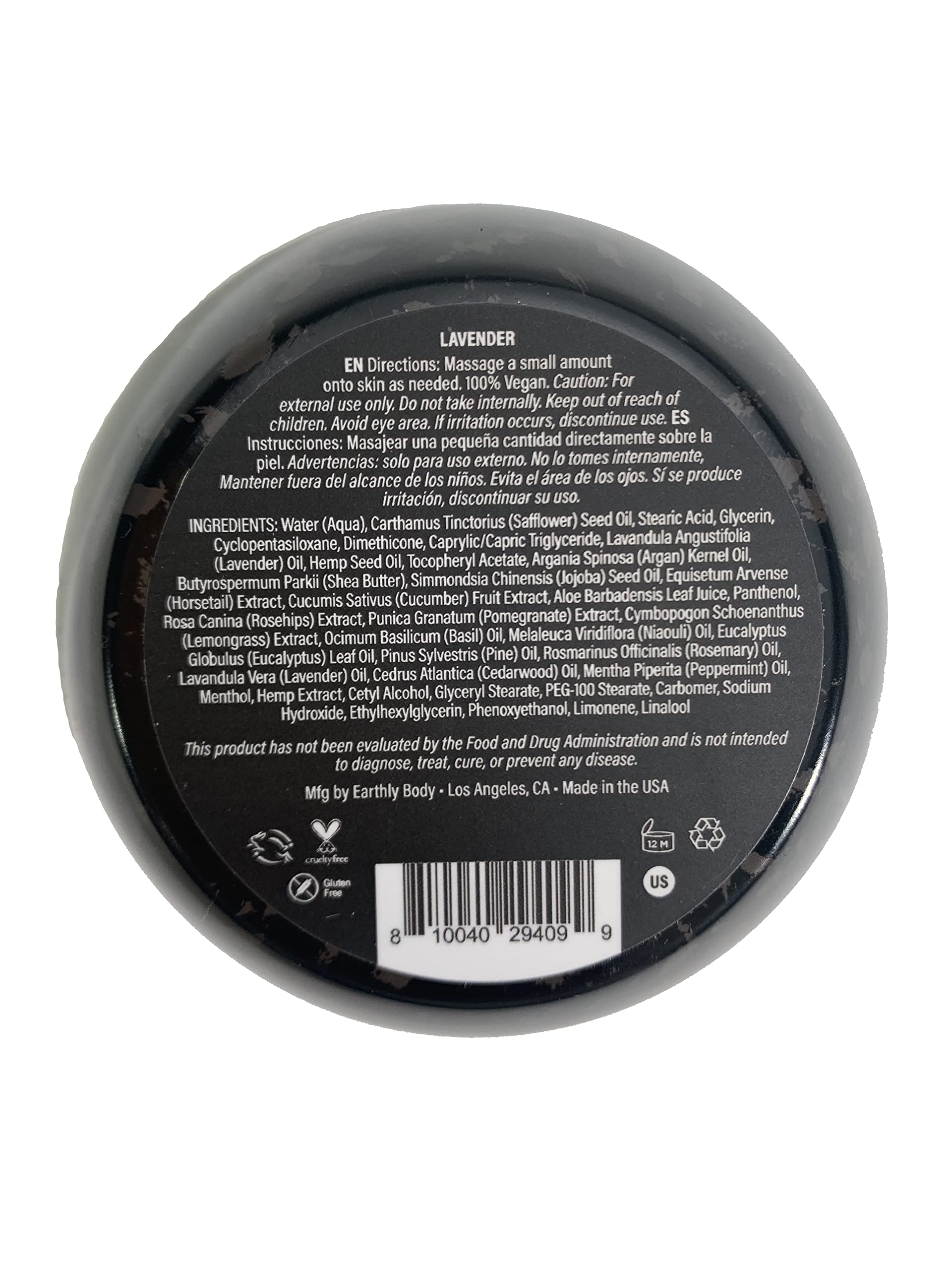 Earthly Body 5oz tube shown as portable, on-the-go moisturizer