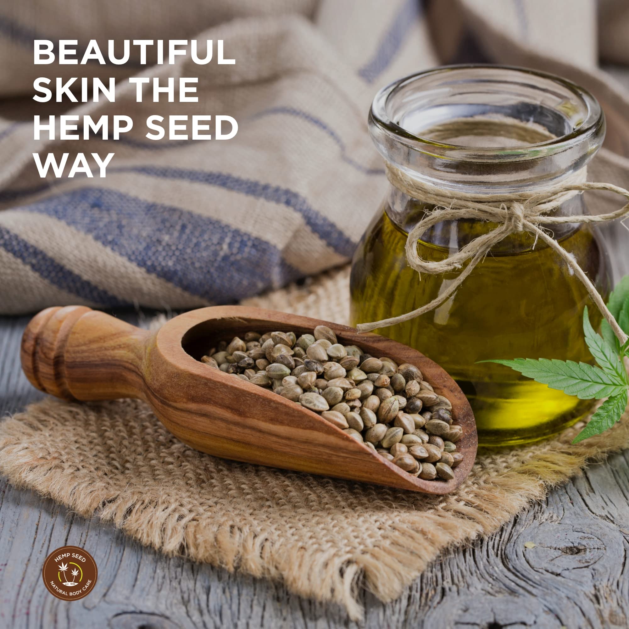 Earthly Body Hemp Seed Bath & Shower Gel Nag Champa chamomile soothes sensitive skin.