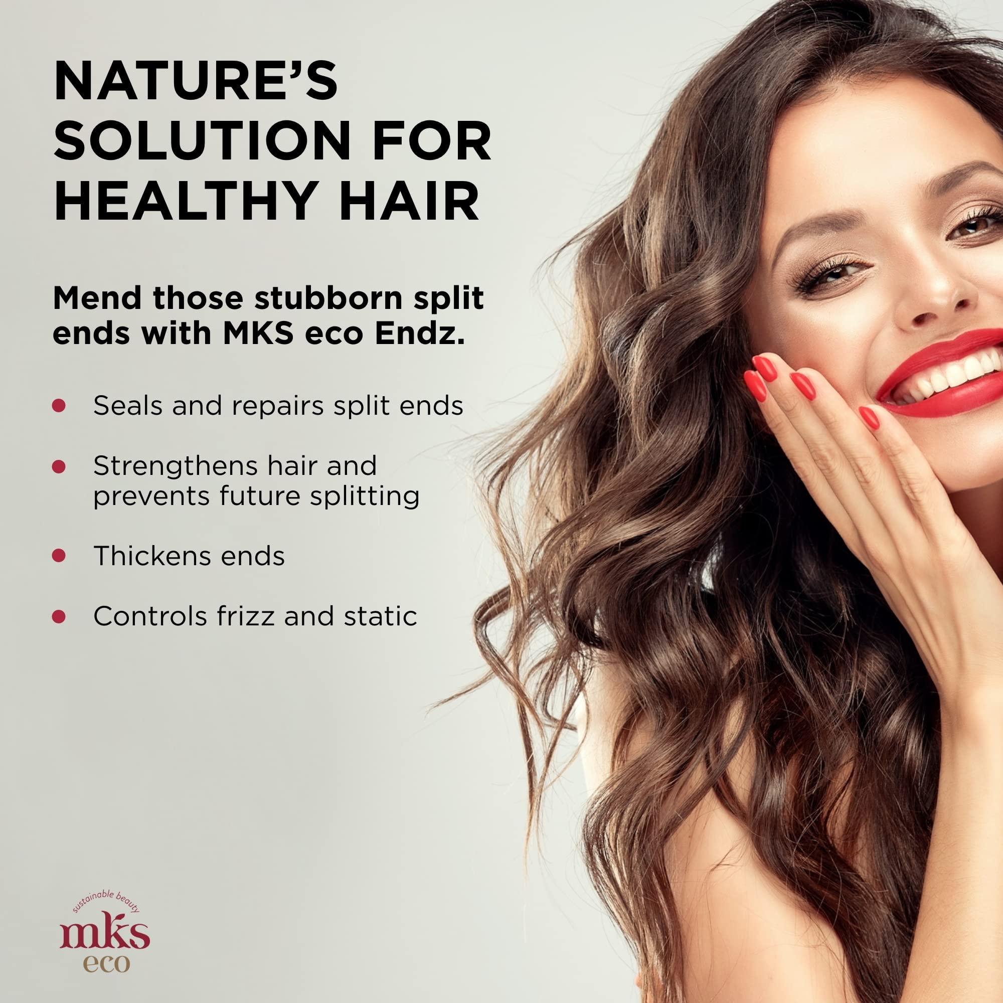 Earthly Body MKS Eco Endz argan oil detail on hair