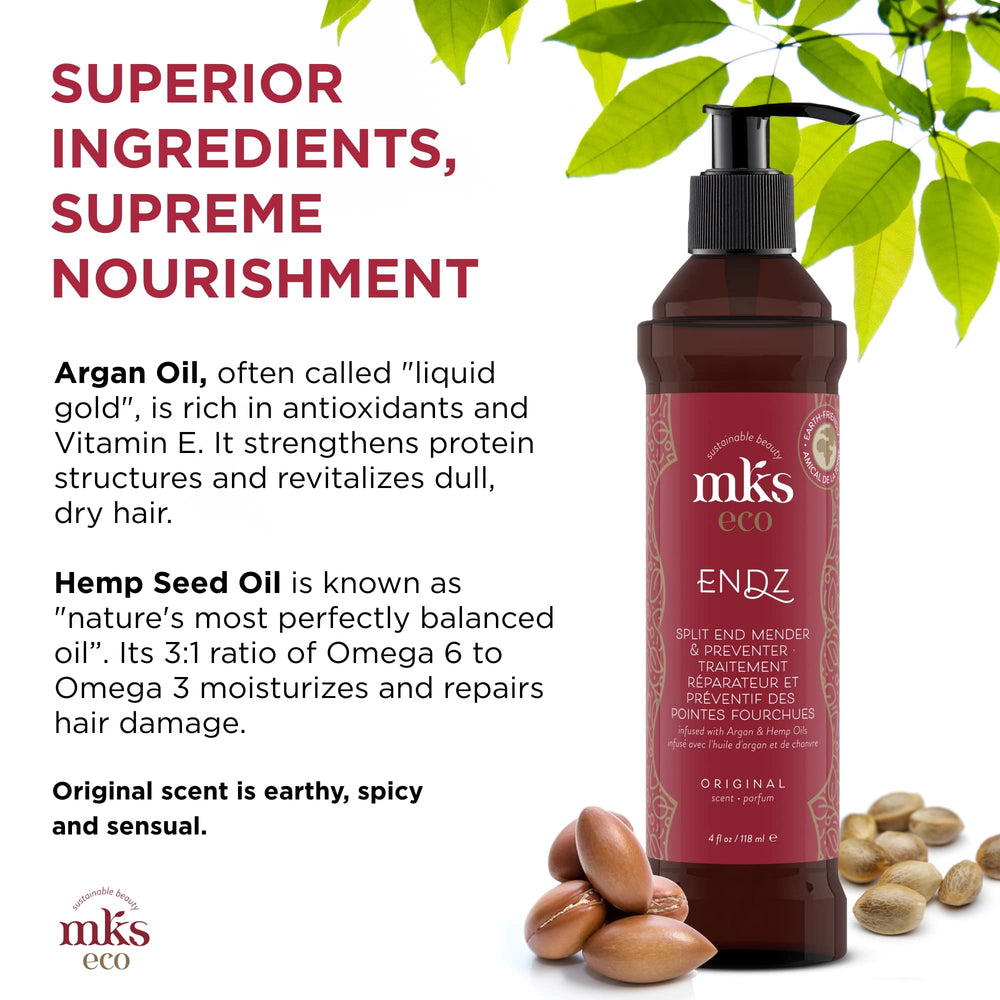 Earthly Body MKS Eco Endz hemp seed oil glow on hair