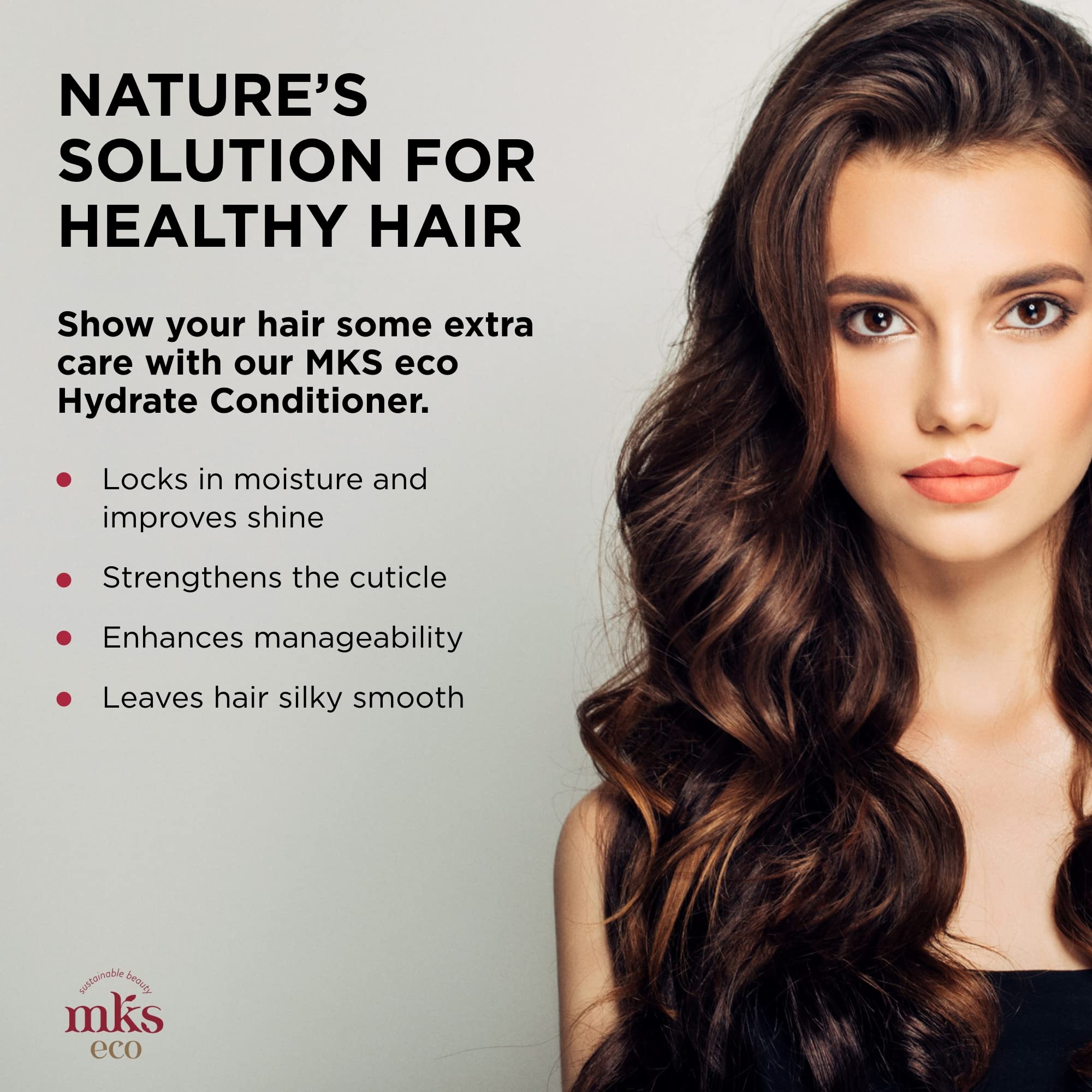 Earthly Body MKS eco Hydrate conditioner hemp oil close-up emphasizes moisture.