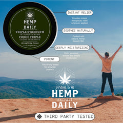 Earthly Body premium hemp daily cream application, easy-to-spread formula for smooth skin.