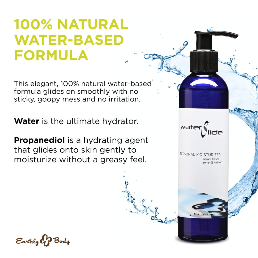Earthly Body WaterSlide application on hand for easy use