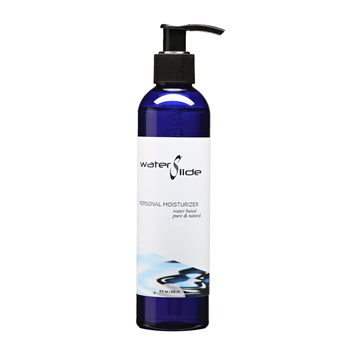 Earthly Body WaterSlide bottle closeup highlighting smooth glide