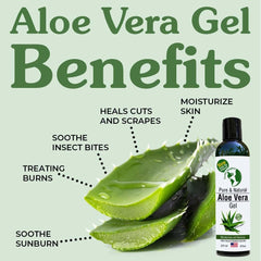 Earth's Daughter Aloe Gel face application demonstrates smooth, non-greasy absorption.