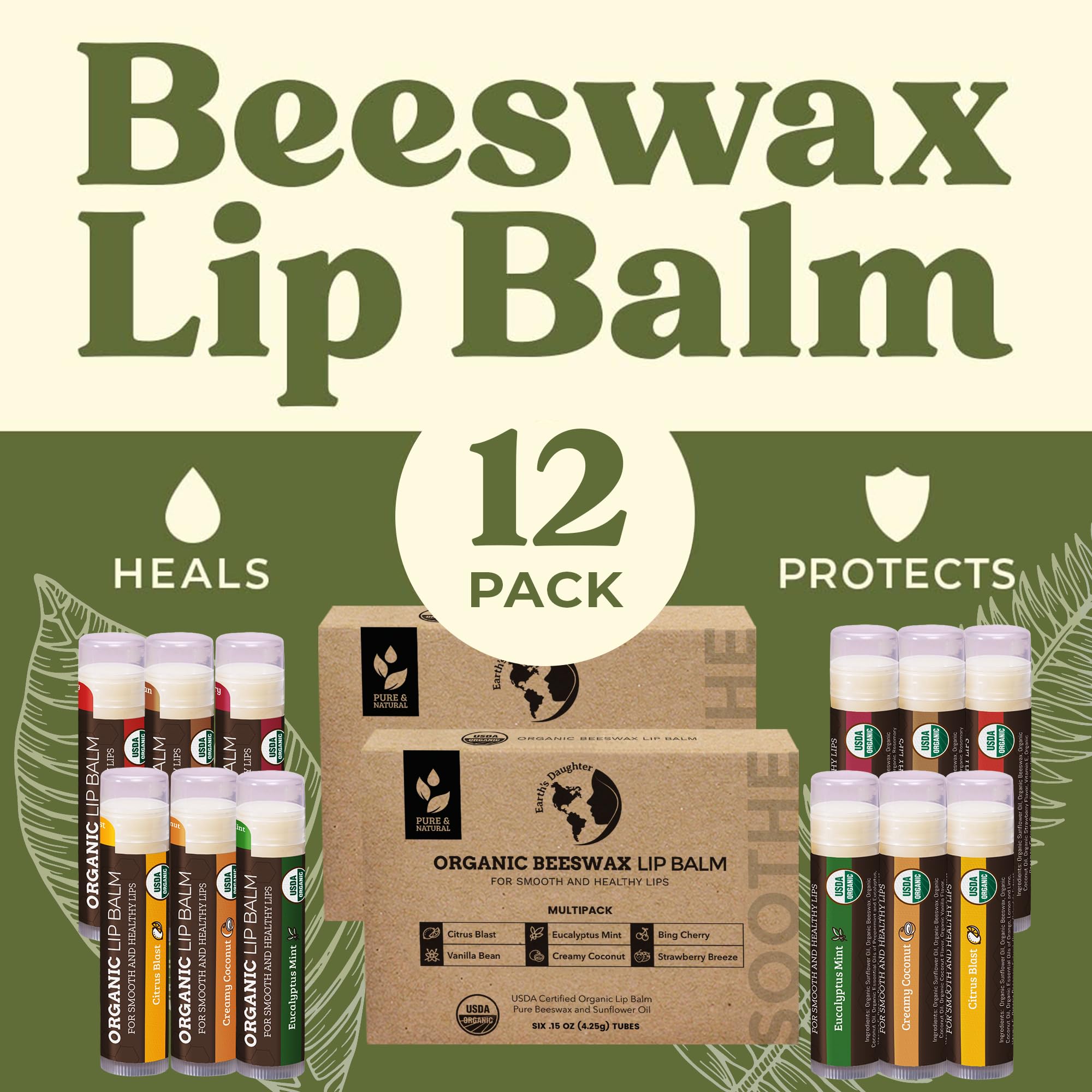 Earth's Daughter lip balm citrus-blast tube brings a zesty aroma for daily use.