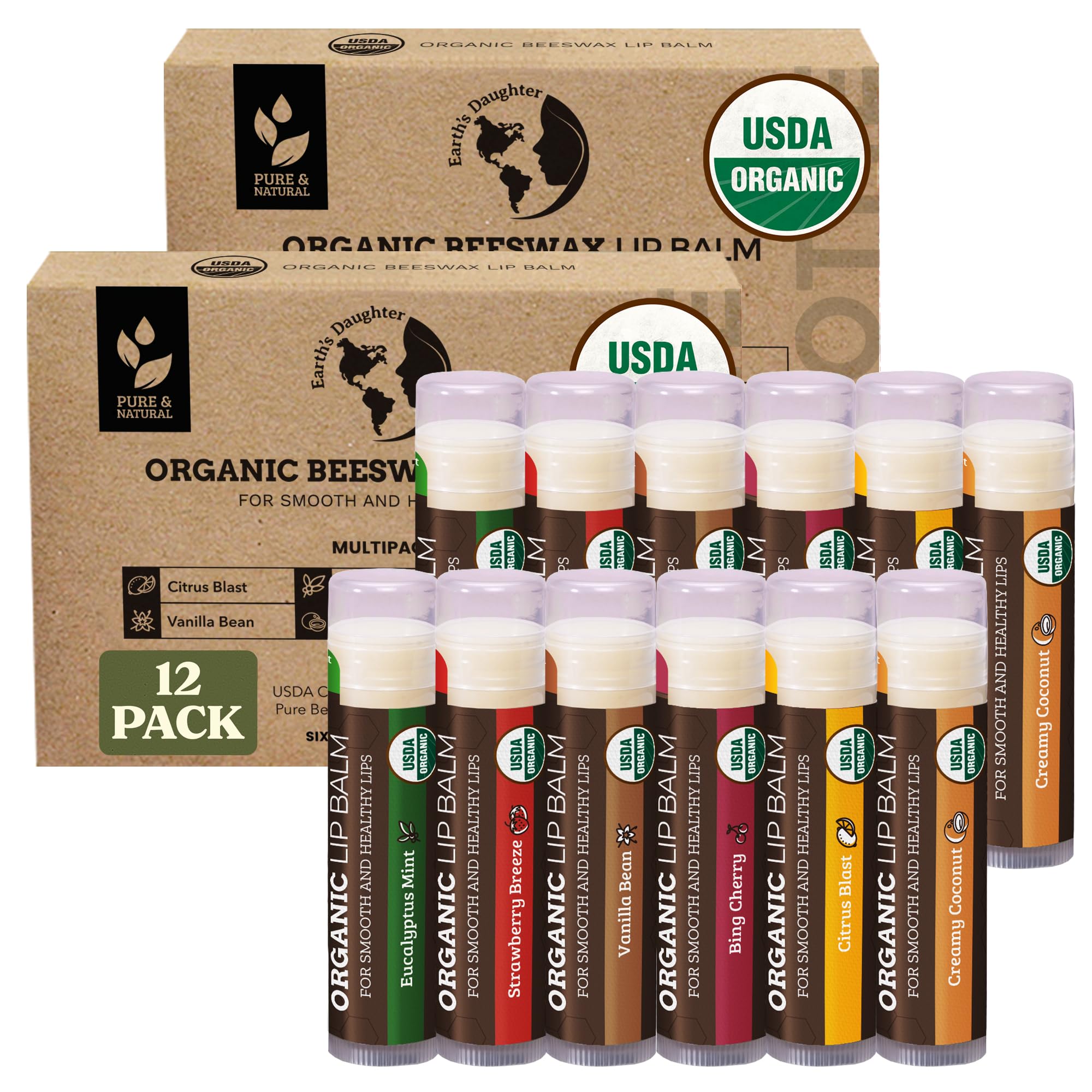 Earth's Daughter lip balm vanilla bean jar provides rich organic nourishment for dry lips.