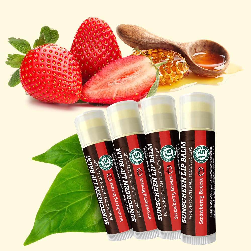 Earth's Daughter SPF Lip Balm Strawberry family-use allows protection during outdoor activities.
