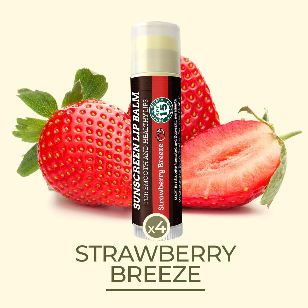 Earth's Daughter SPF Lip Balm Strawberry made-in-usa emphasizes quality and domestic production.