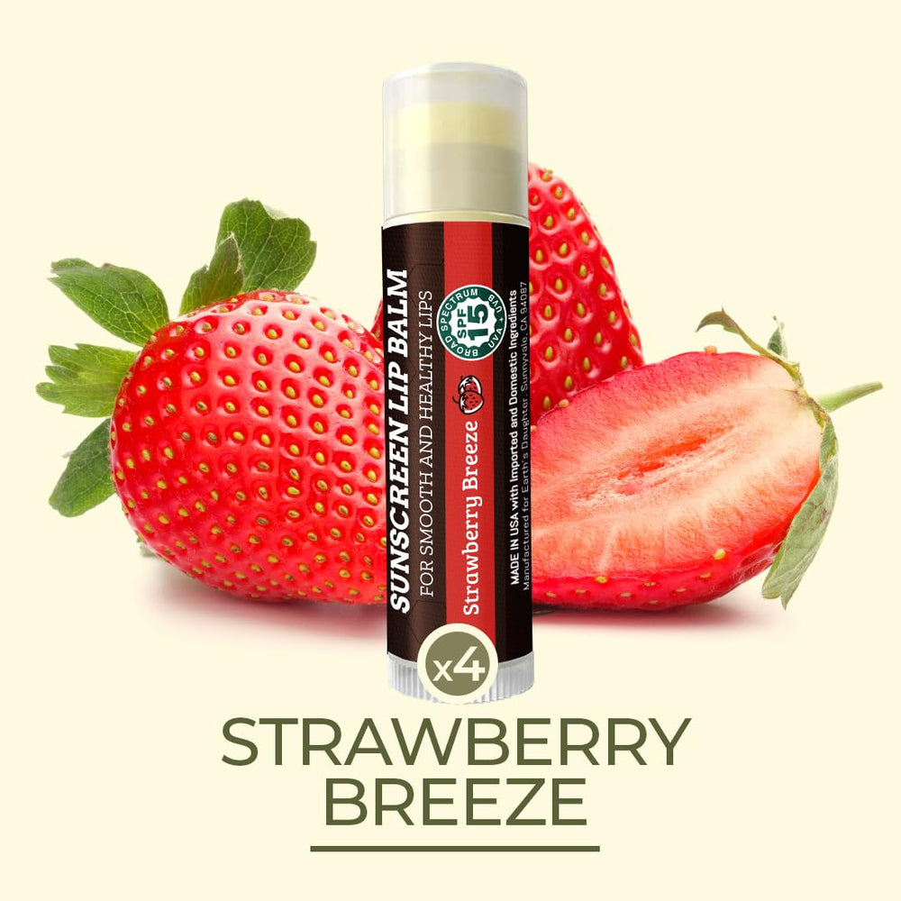 Earth's Daughter SPF Lip Balm Strawberry made-in-usa emphasizes quality and domestic production.