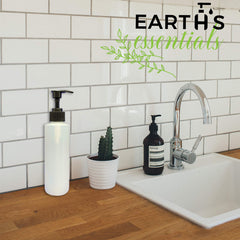 Earth's Essentials patented screw-on funnel simplifies filling and reduces spills.
