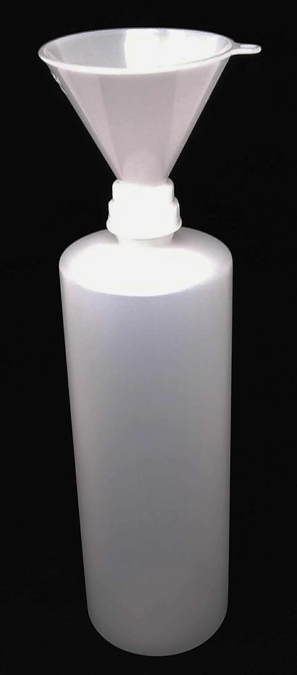 Earth's Essentials translucent 8oz bottle lets you see contents at a glance.