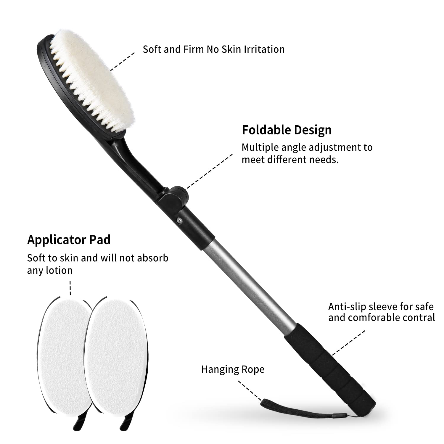 EASACE lotion applicator head targets hard-to-reach spots for even lotioning