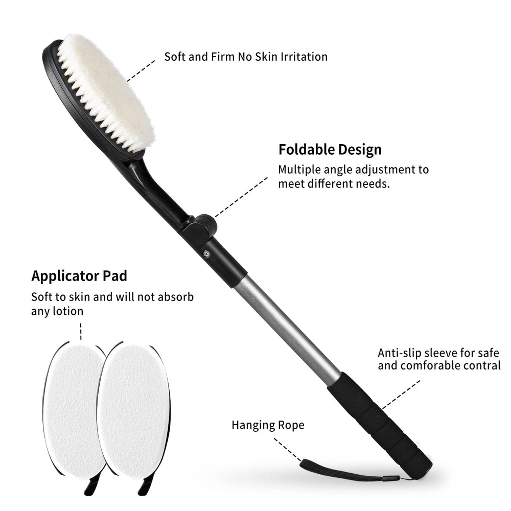 EASACE lotion applicator head targets hard-to-reach spots for even lotioning