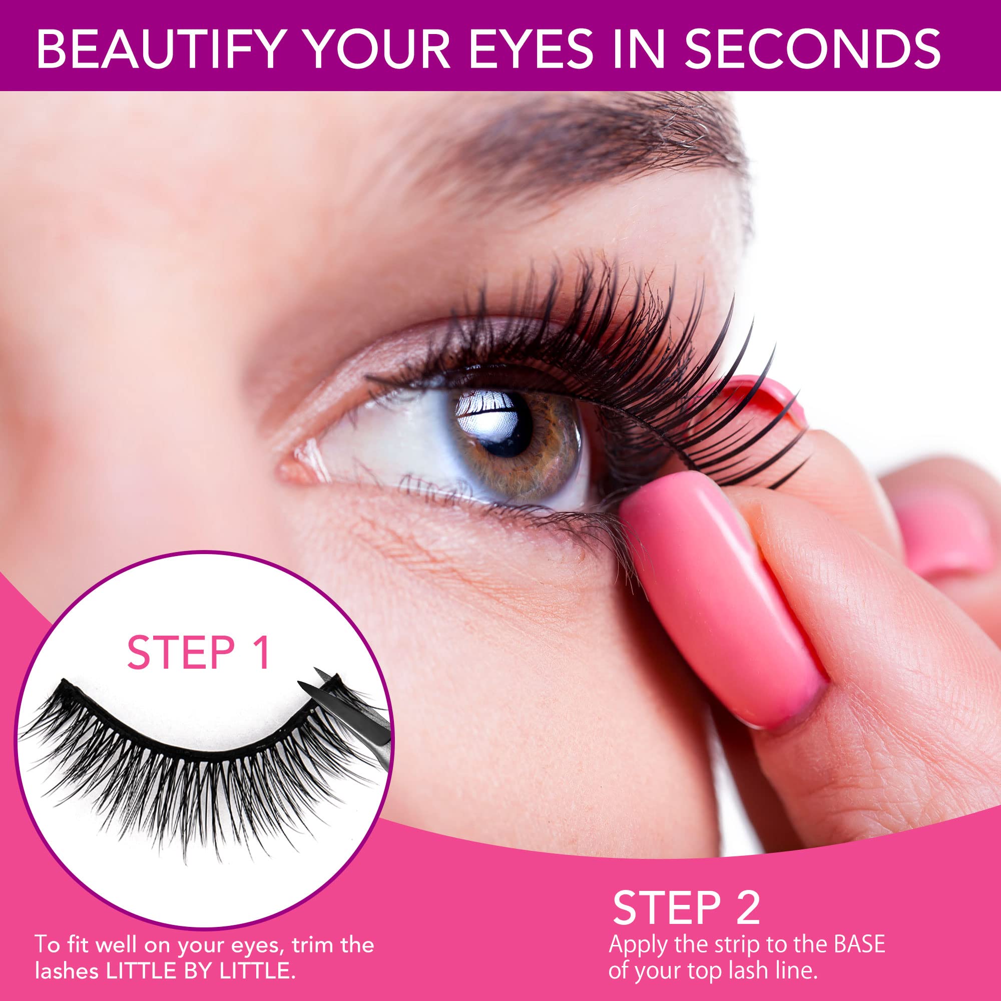 Compact EasBeautyNaturals lash box shows reusable packaging