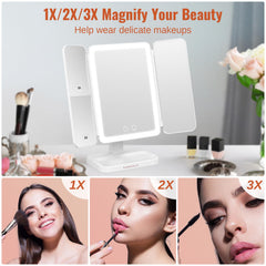 EASEHOLD mirror features 64 LEDs providing natural, eye-friendly illumination