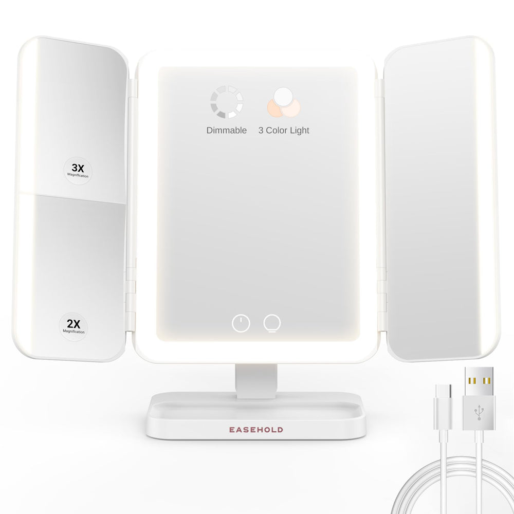 EASEHOLD makeup mirror with 116 LEDs delivers even, eye-friendly illumination.