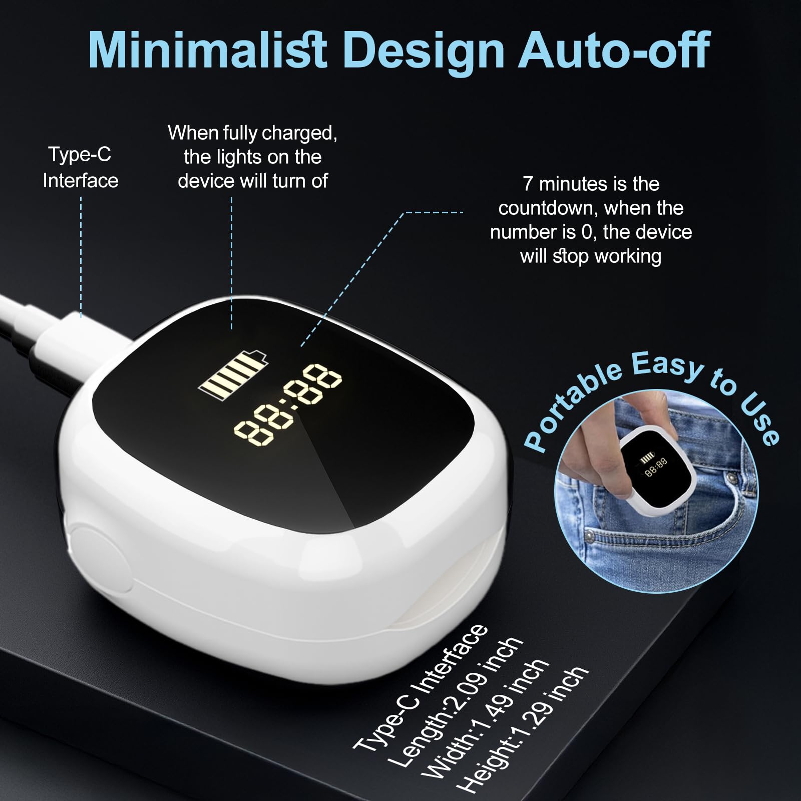easheal nail fungus laser device in bathroom setup suggesting easy regular use