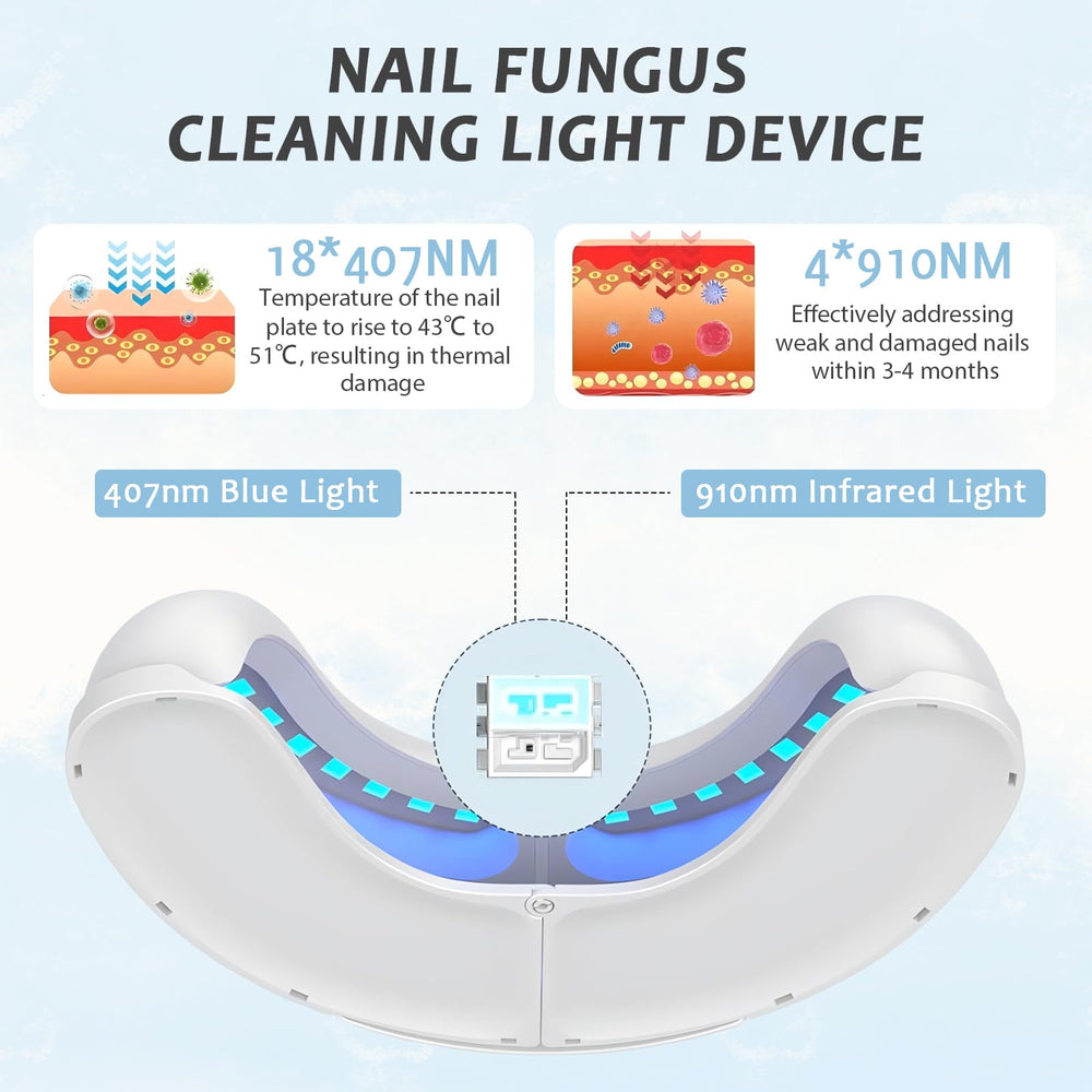 Easheal Nail Fungus Laser Device instruction card for safe sessions