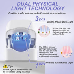 Easheal Nail Fungus Laser Device side view shows compact home-ready design