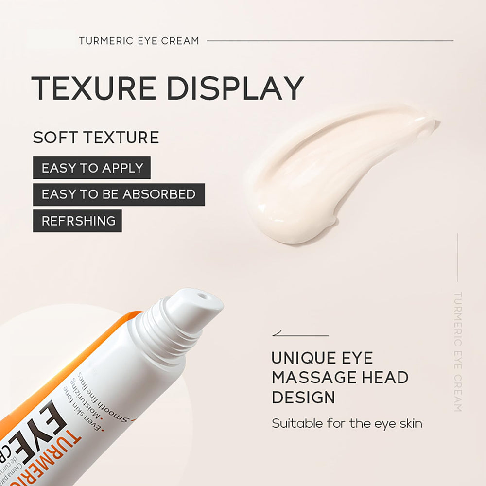 Easilydays Turmeric Under Eye Cream with cooling applicator designed for quick absorption.