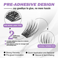 EASITENSION pre-bonded clusters enable 1-second application and strong hold.