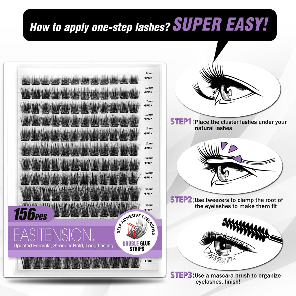 EASITENSION removal-free lashes demonstrate residue-free removal.
